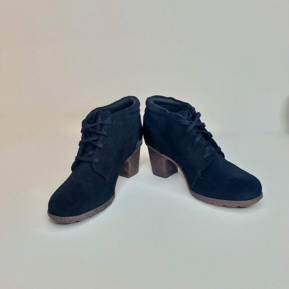 Clarks Black Suede Ankle Boots - Picture 4 of 10